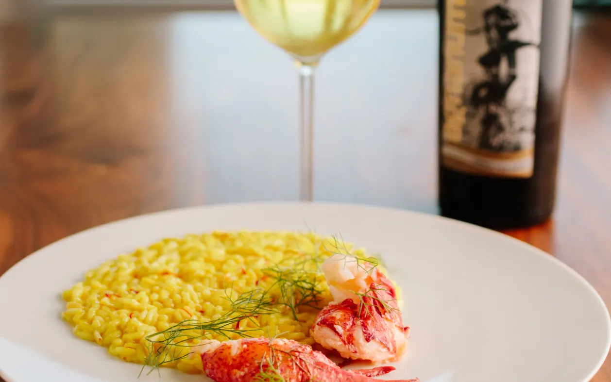 Lobster risotto at Yolan